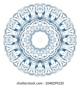 Round pattern flower mandala. circle floral ornament. Decorative vector illustration.