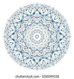 Round pattern flower mandala. circle floral ornament. Decorative vector illustration.