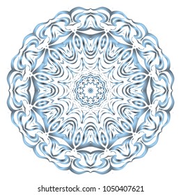 Round pattern flower mandala. circle floral ornament. Decorative vector illustration.