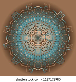 Round pattern flower mandala. circle floral ornament. Legend decorative vector illustration