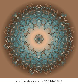 Round pattern flower mandala. circle floral ornament. Legend decorative vector illustration