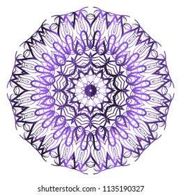 Round pattern flower mandala. circle floral ornament. Legend decorative vector illustration