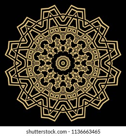 Round pattern flower mandala. circle floral ornament. Legend decorative vector illustration