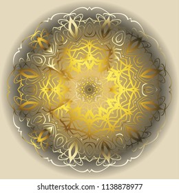 Round pattern flower mandala. circle floral ornament. Legend decorative vector illustration