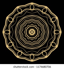 Round pattern flower mandala. circle floral ornament. Decorative illustration