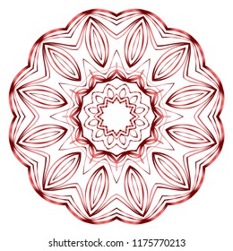 Round pattern flower mandala. circle floral ornament. Decorative vector illustration.