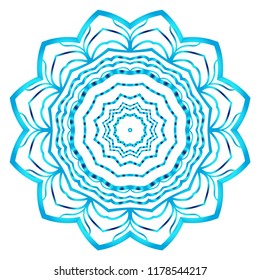 Round pattern flower mandala. circle floral ornament. Decorative vector illustration.