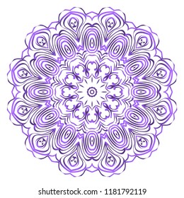 Round Pattern Flower Mandala Circle Floral Stock Vector (Royalty Free ...