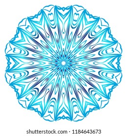 Round pattern flower mandala. circle floral ornament. Decorative illustration