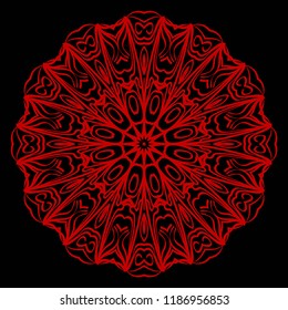 Round pattern flower mandala. circle floral ornament. Legend decorative vector illustration.