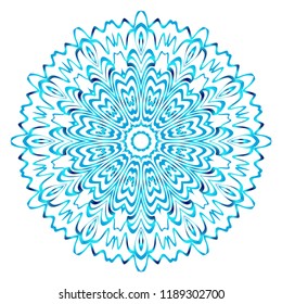Round pattern flower mandala. circle floral ornament. Legend decorative vector illustration.