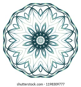 Round pattern flower mandala. circle floral ornament. Decorative vector illustration.