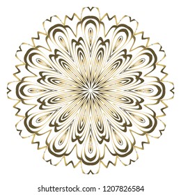 Round pattern flower mandala. circle floral ornament. Legend decorative vector illustration.
