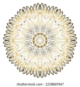 Round pattern flower mandala. circle floral ornament. Legend decorative vector illustration.