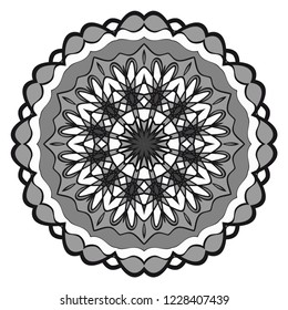 Round pattern flower mandala. circle floral ornament. Legend decorative vector illustration.