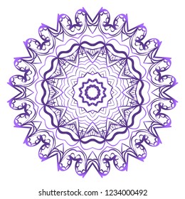 Round pattern flower mandala. circle floral ornament. Legend decorative vector illustration.
