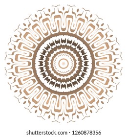 Round pattern flower mandala. circle floral ornament. Legend decorative vector illustration.