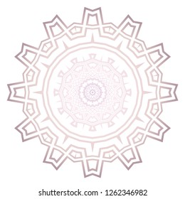 Round pattern flower mandala. circle floral ornament. Decorative illustration