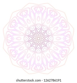 Round pattern flower mandala. circle floral ornament. Legend decorative vector illustration.
