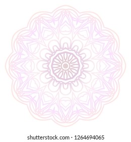 Round pattern flower mandala. circle floral ornament. Legend decorative vector illustration.