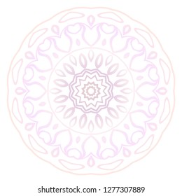 Round pattern flower mandala. circle floral ornament. Legend decorative vector illustration.