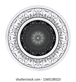 Round Pattern Flower Mandala. Circle Floral Ornament. Legend Decorative Vector Illustration.