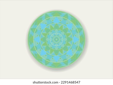 Round pattern flower mandala. circle floral ornament. Legend decorative vector illustration.