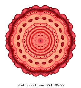 Round pattern,  isolated on white background.