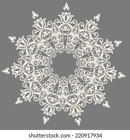 Round Pattern Mandala. Abstract design of Persian- Islamic-Turkish-Ara bic vector circle floral ornamental border!