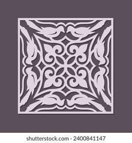 Round Pattern Mandala. Abstract design of Persian, Islamic, Turkish, Arabic vector circle floral ornamental border. Abstract Asian elements of the national pattern of the ancient nomads of the Kyrgyz