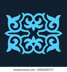 Round Pattern Mandala. Abstract design of Persian, Islamic, Turkish, Arabic vector circle floral ornamental border. Abstract Asian elements of Kazakh