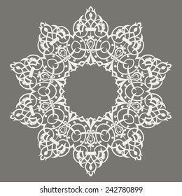 Round Pattern Mandala. Abstract design of Persian- Islamic-Turkish-Ara bic vector circle floral ornamental border