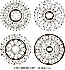 Round Pattern Mandala. Abstract design of Persian- Islamic-Turkish-Arabic vector circle floral ornamental border