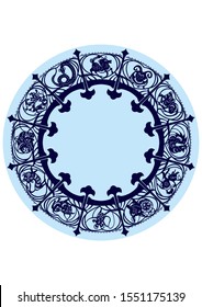 round pattern rosette mandala horoscope twelve zodiac signs
