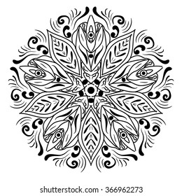 Round pattern.  Vector illustration