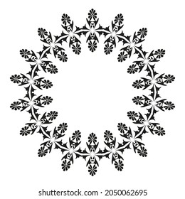 772 Damask Oval Frame Images Stock Photos Vectors Shutterstock   Round Patterned Border Damask Pattern 260nw 2050062695 