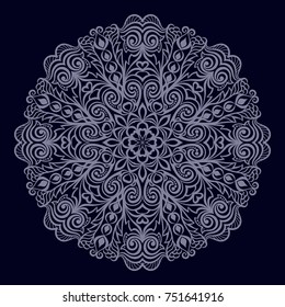 Round patterned ornament mandala 1