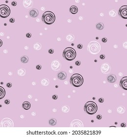 round patterns in black gray and white color on pink background, linear geometric patterns, vector, fabric, textile, design
