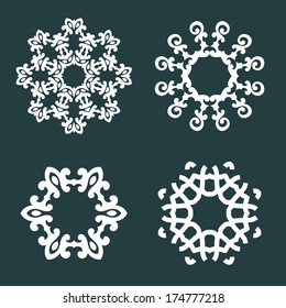 Round patterns. Ornamental lace