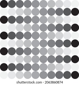 Round patterns in shades of gray on white background, vector, decorative, textile, fabric, backdrop, design