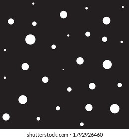 round patterns of white color on a black background vector