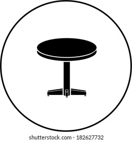 round pedestal table symbol