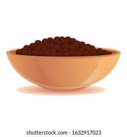 Round pepper icon. Cartoon of round pepper vector icon for web design isolated on white background