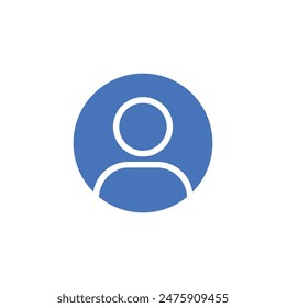 Round person button icon. Account and My Page button. Vector.