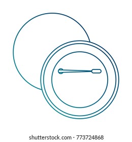 round pin badge template front and back design empty for corporate identity