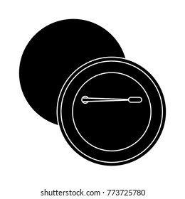 round pin badge template front and back design empty for corporate identity