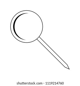round pin office vector design isolated on white
