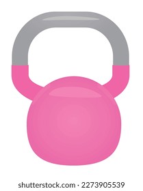 Round pink dumbbells. vector illustration