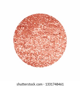 Round pink glittery badge vector