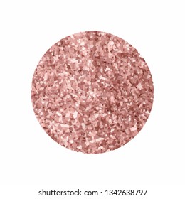 Round pink glittery badge vector